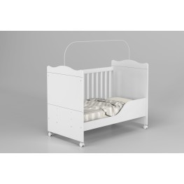Berço Vira Mini Cama Teddy J & A Móveis - Cor Branco